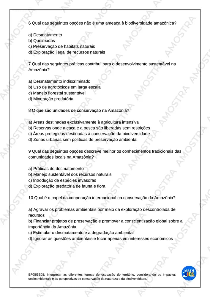 Atividades de Estudos Amazônicos 6º ao 9º Ano - Miniatura 6