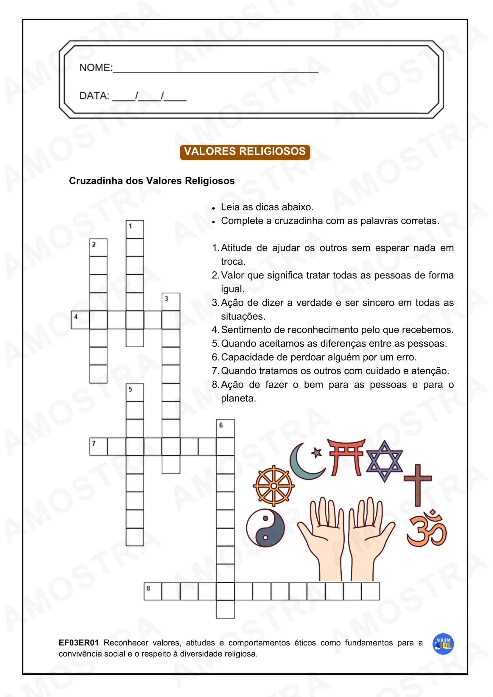 Atividades de Ensino Religioso 1º ao 5º Ano - Miniatura 14