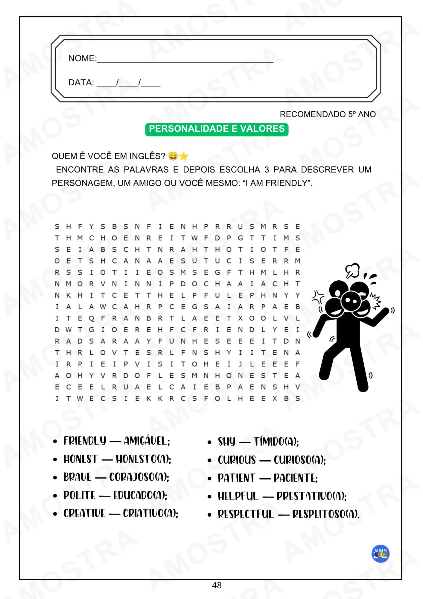 Caça Palavras Inglês Fundamental 1 - Miniatura 10
