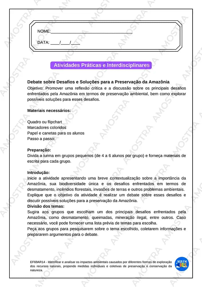 Atividades de Estudos Amazônicos 6º ao 9º Ano - Miniatura 8