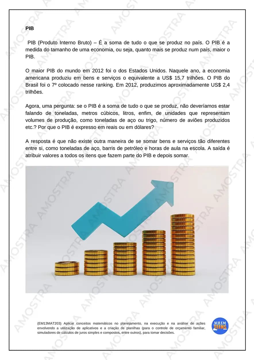 Atividades de Educação Financeira Ensino Médio - Miniatura 2