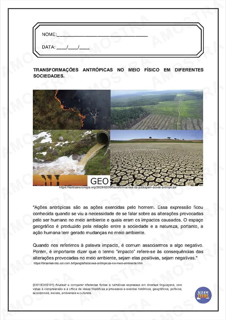 Atividades de Geografia Ensino Médio - Miniatura 2