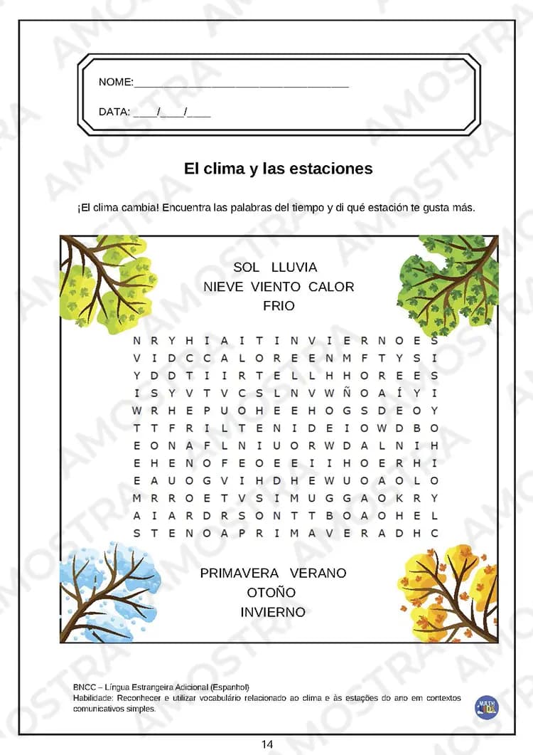 Caça-Palavras Espanhol Fundamental 2 - Miniatura 4