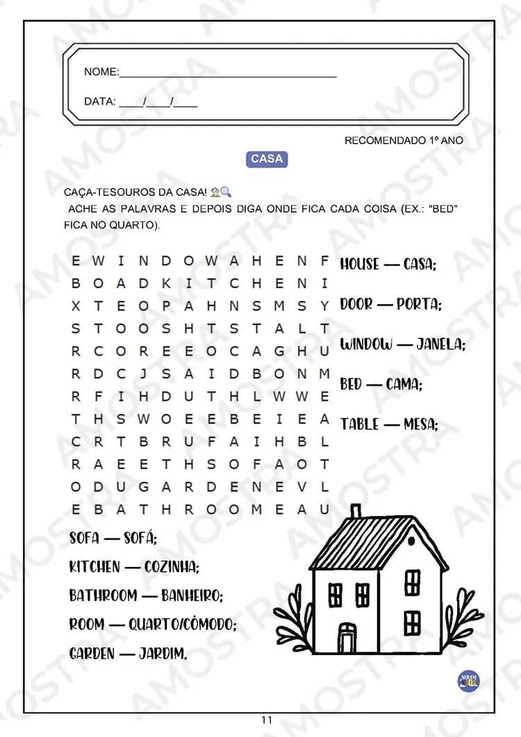 Caça Palavras Inglês Fundamental 1 - Miniatura 4