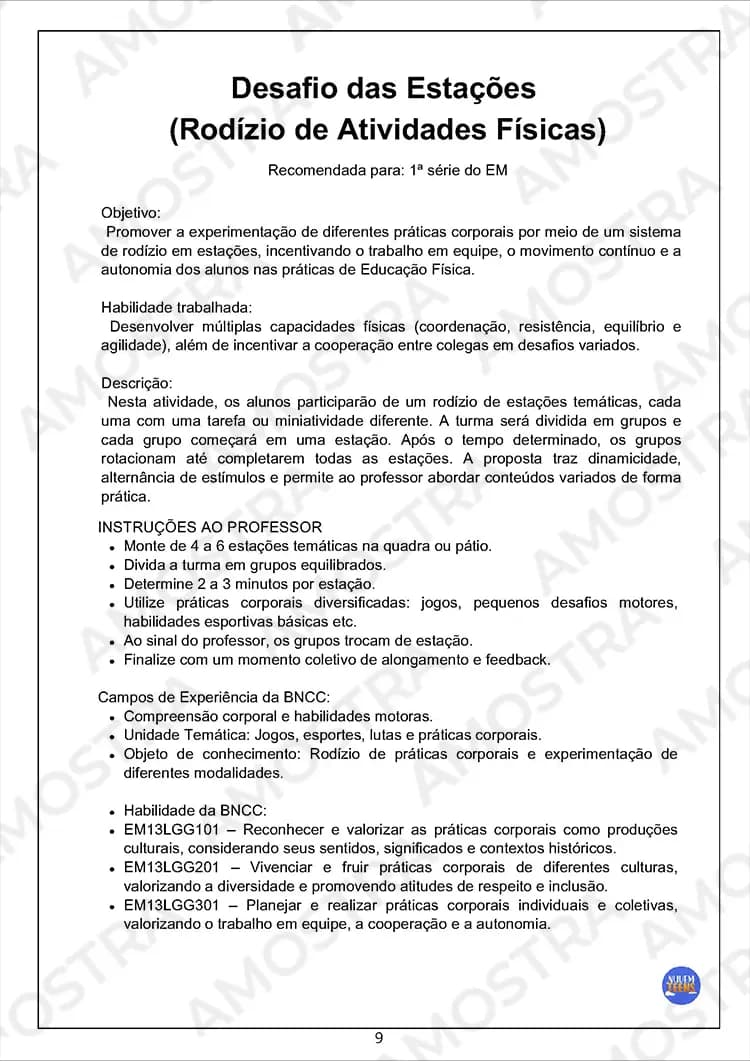 Atividades de Dinâmicas de Educação Física 1ª a 3ª Série - Miniatura 7