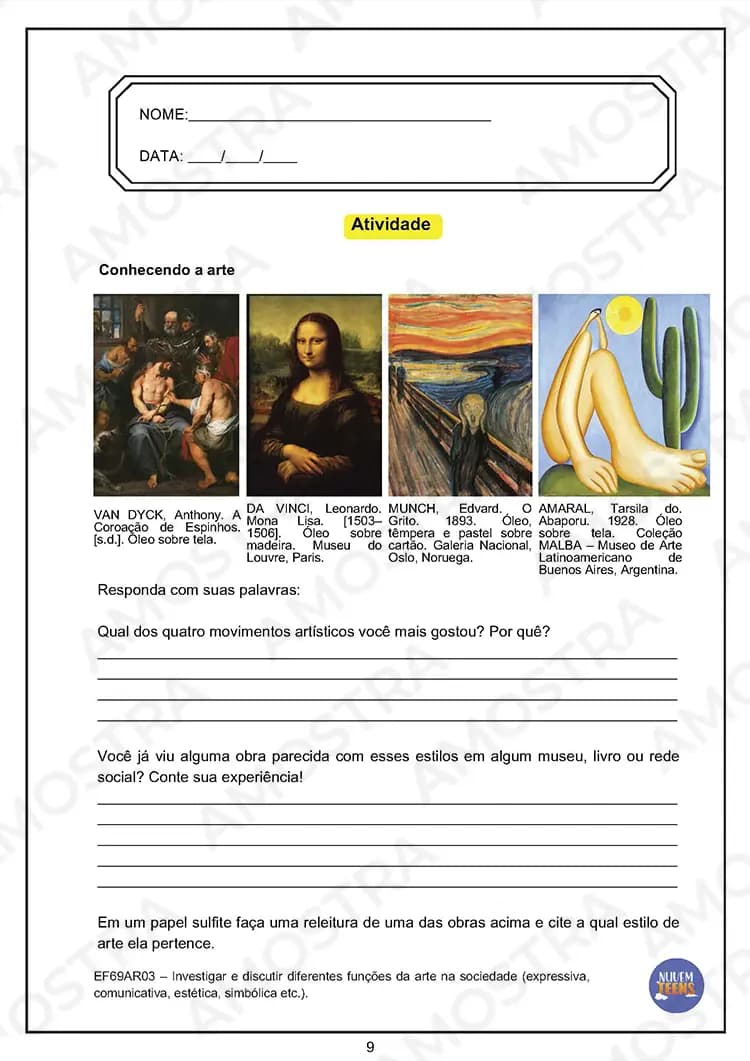 Atividades de Arte para EJA 6º ao 9º Ano - Miniatura 2