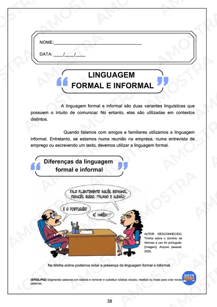 Atividades de Português para EJA do Fundamental 1 - Miniatura 6