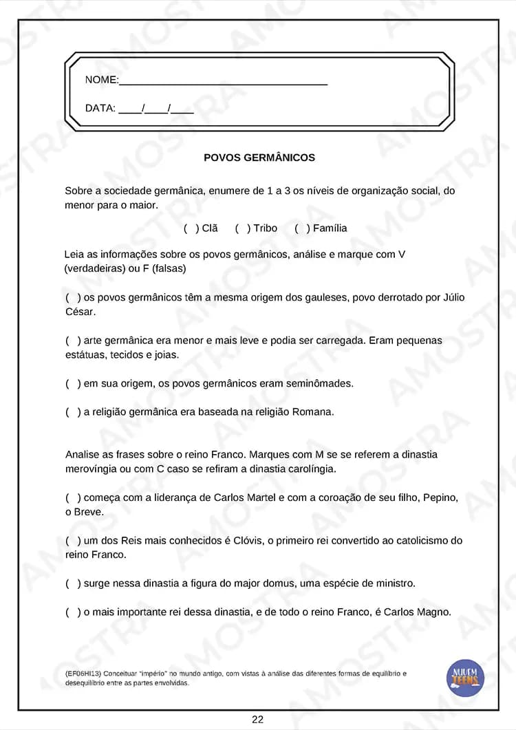 Atividades de História para EJA 6º ao 9º Ano - Miniatura 8