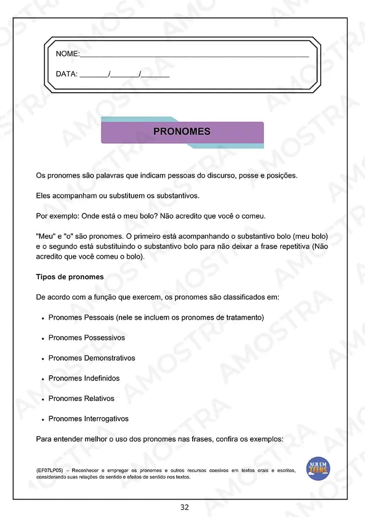 Atividades de Português para EJA 6º ao 9º Ano - Miniatura 7