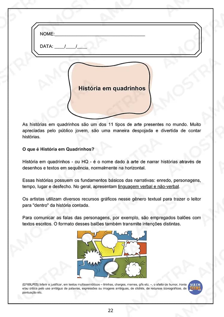 Atividades de Português para EJA 6º ao 9º Ano - Miniatura 8