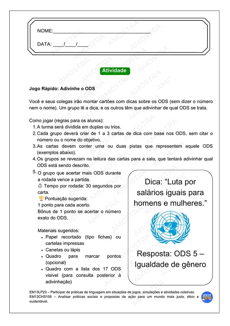 Atividades de Ambientalismo Ensino Médio - Miniatura 2