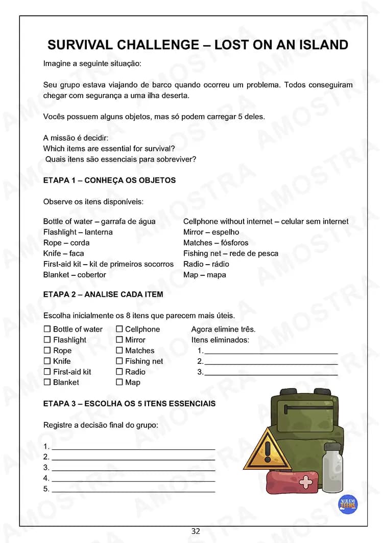 Atividades de Dinâmicas de Inglês para Ensino Médio - Miniatura 3