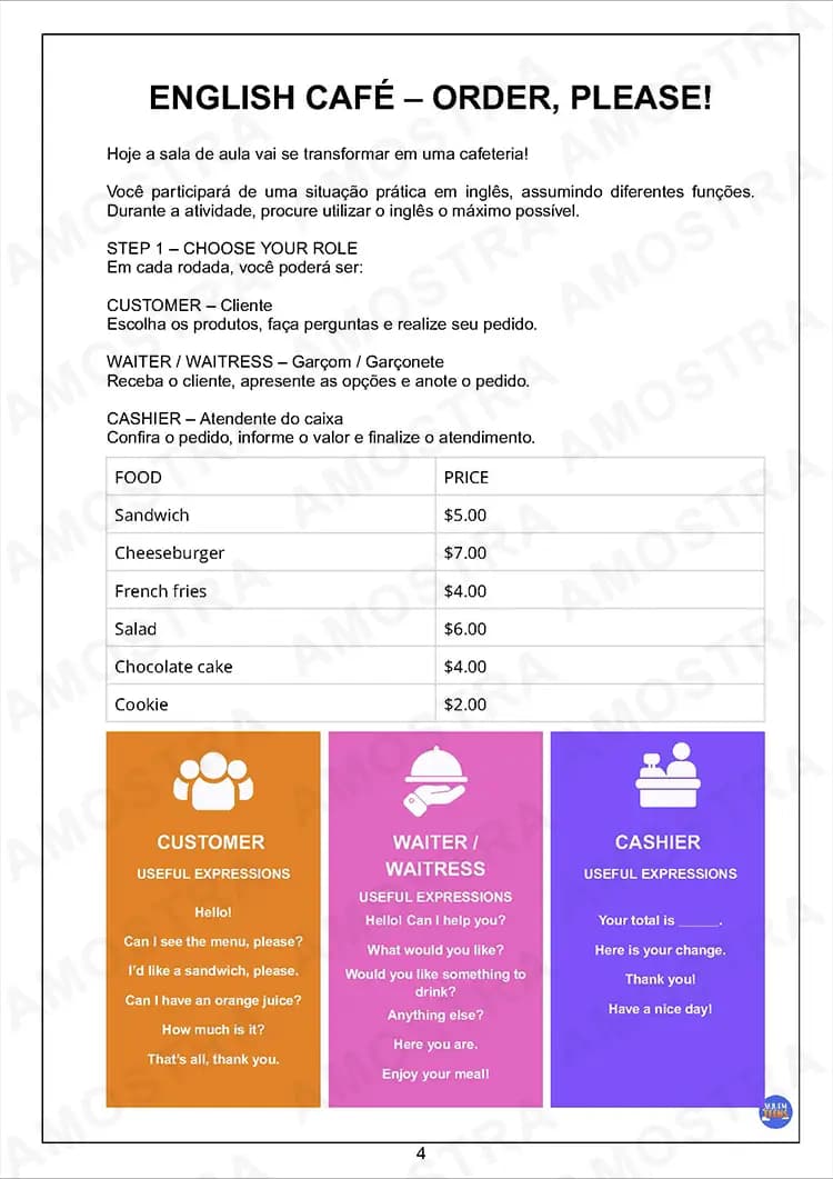 Atividades de Dinâmicas de Inglês para Ensino Médio - Miniatura 6
