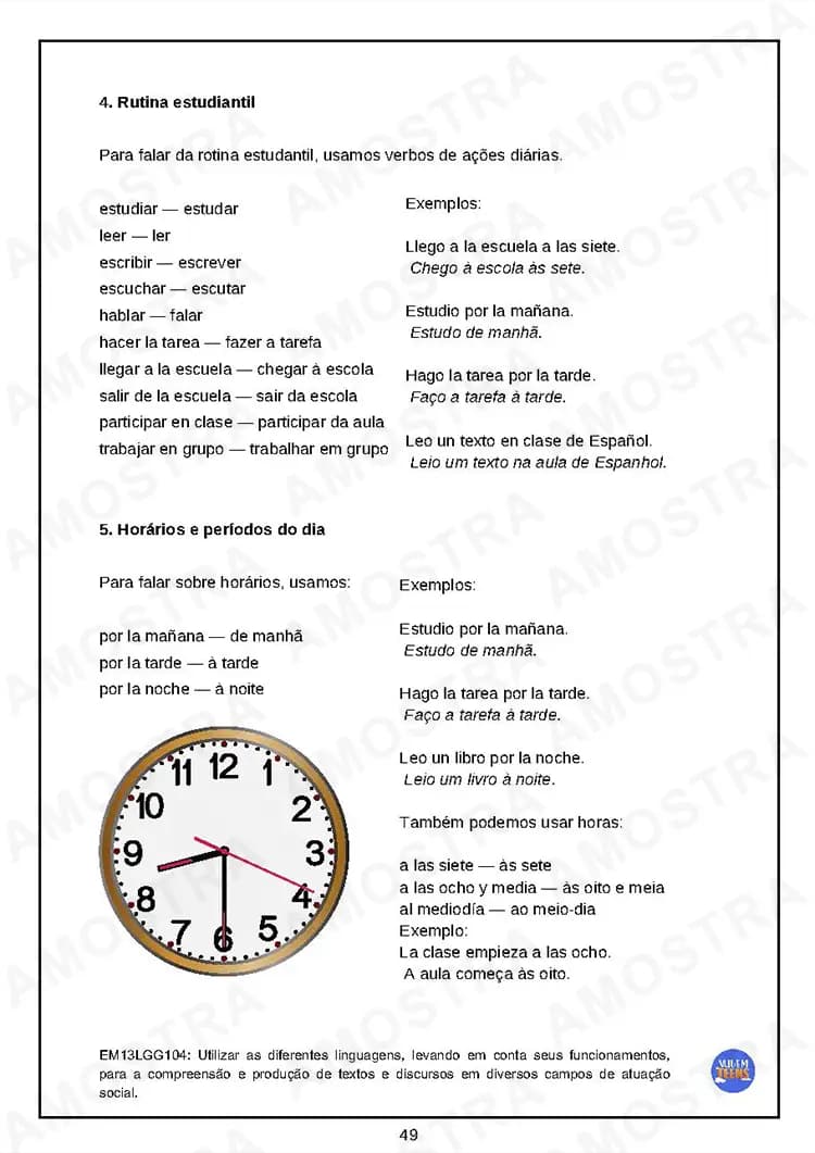 Atividades de Espanhol Ensino Médio - Miniatura 6