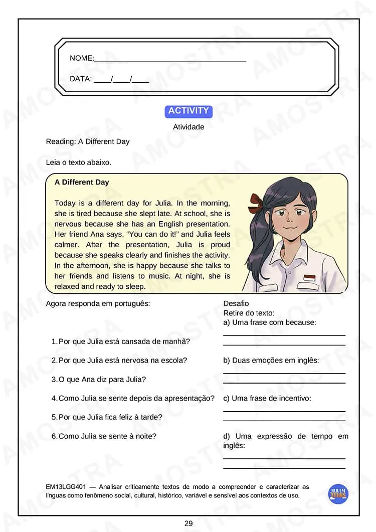 Atividades de Inglês Ensino Médio - Miniatura 6