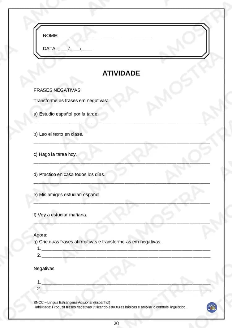 Atividades Espanhol Fundamental 2 - Miniatura 2
