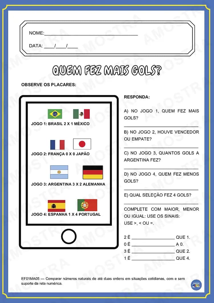 Atividades Copa do Mundo Fundamental 1 - Miniatura 5