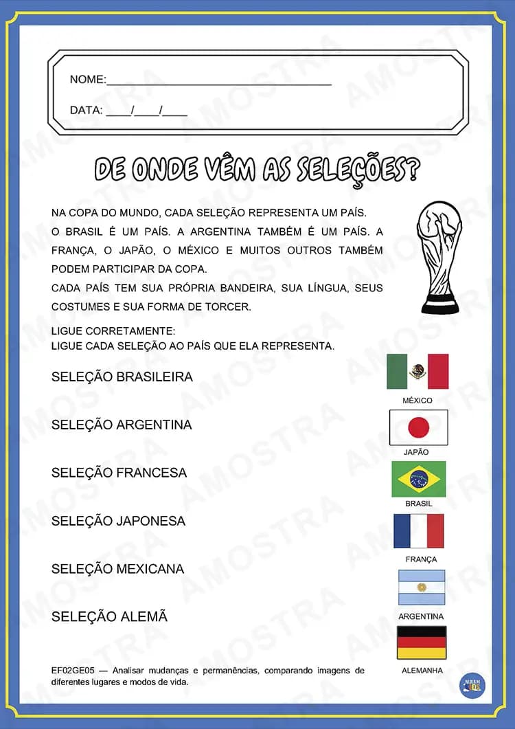 Atividades Copa do Mundo Fundamental 1 - Miniatura 2
