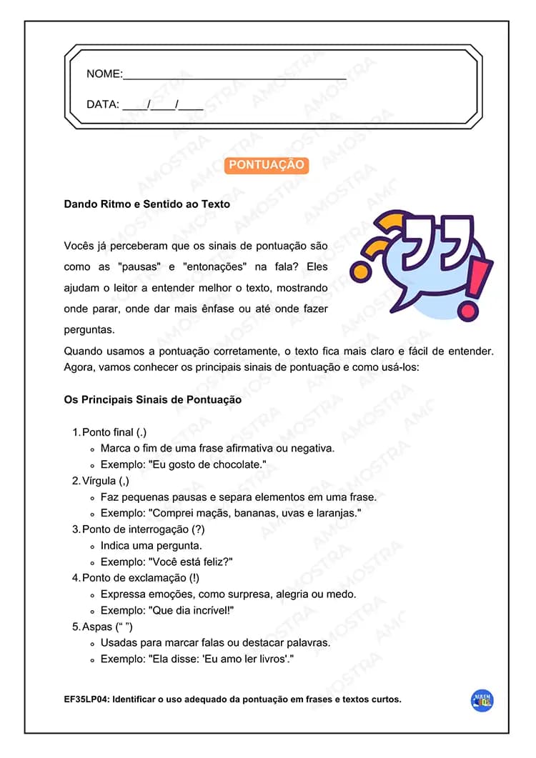 Atividades de Português 5º Ano - Miniatura 7