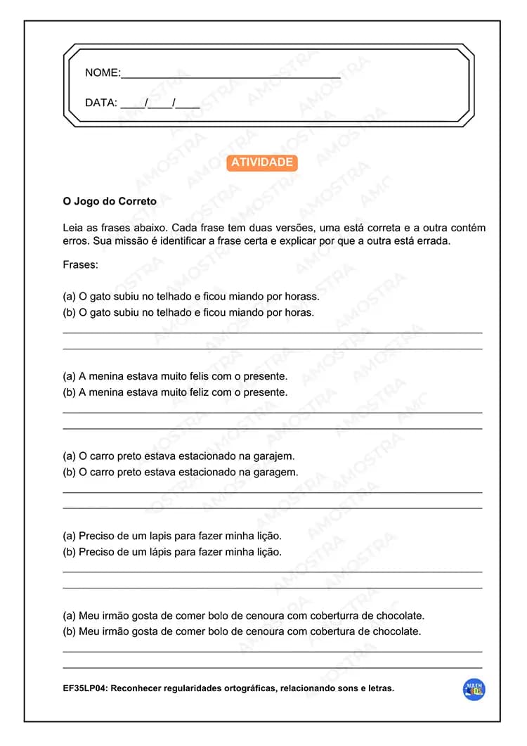 Atividades de Português 5º Ano - Miniatura 9