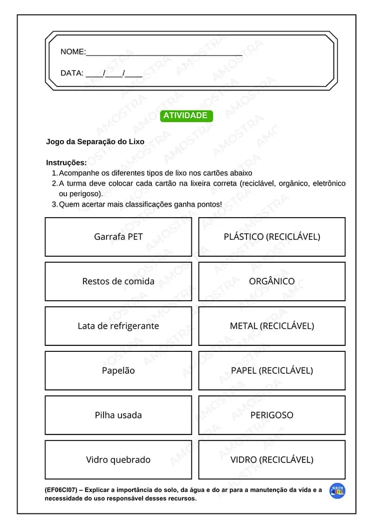 Atividades de Meio Ambiente 6º ao 9º Ano - Miniatura 6