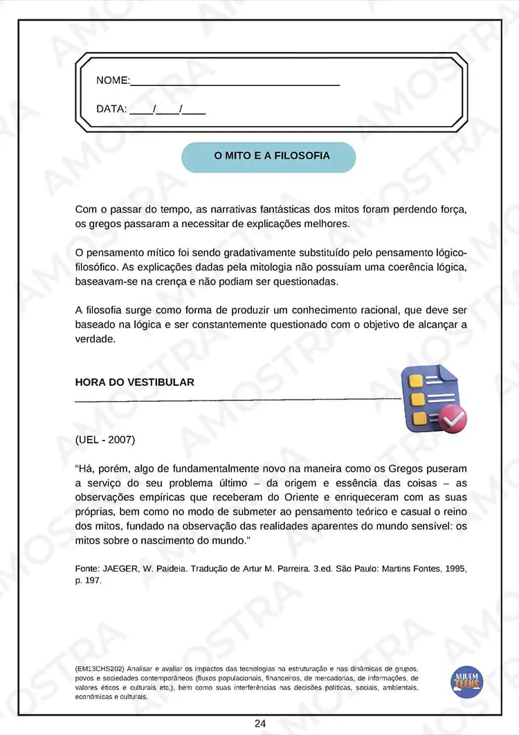Atividades de Filosofia Ensino Médio - Miniatura 7