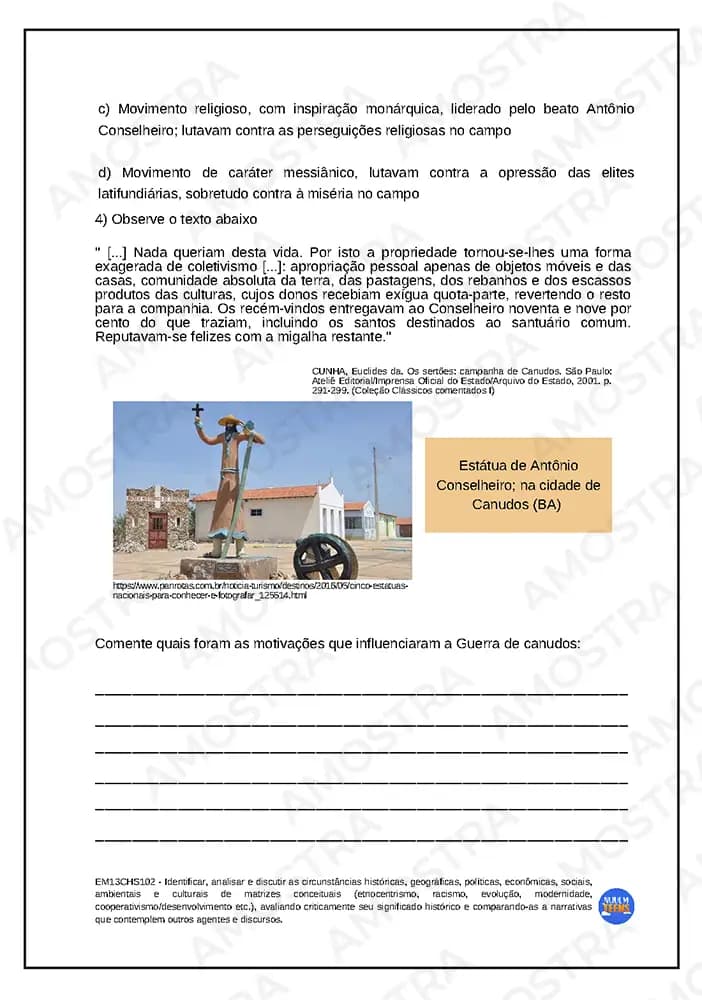 Atividades de História Ensino Médio - Miniatura 7
