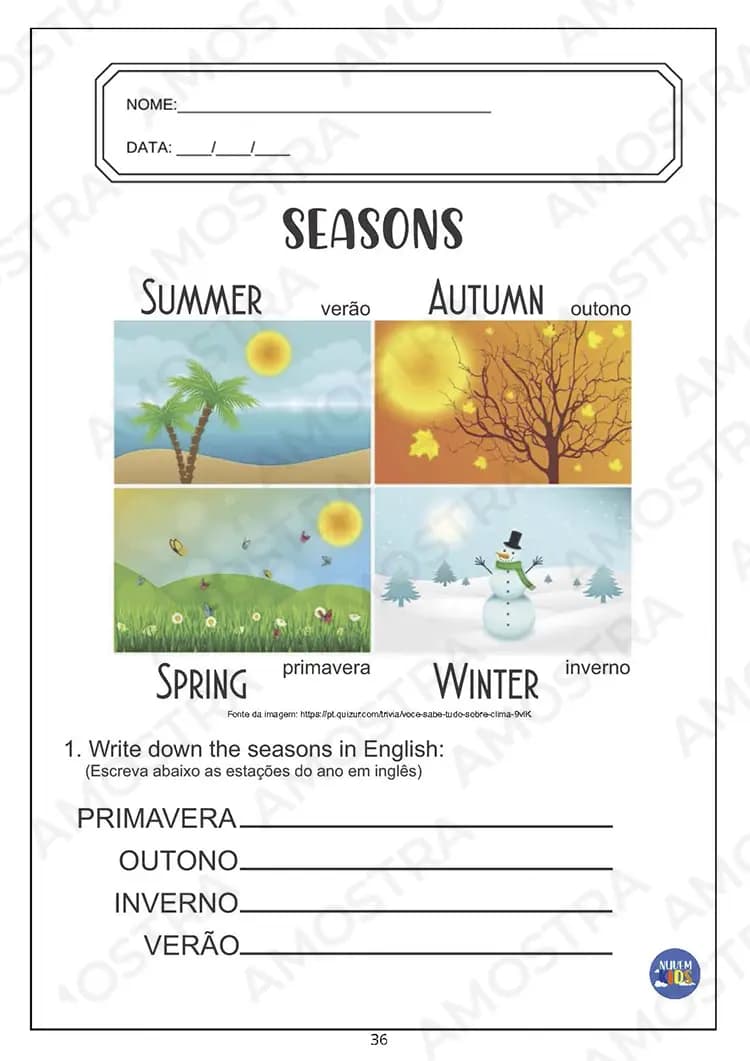 Atividades de Inglês para Fundamental 1 Vol 1 - Miniatura 4