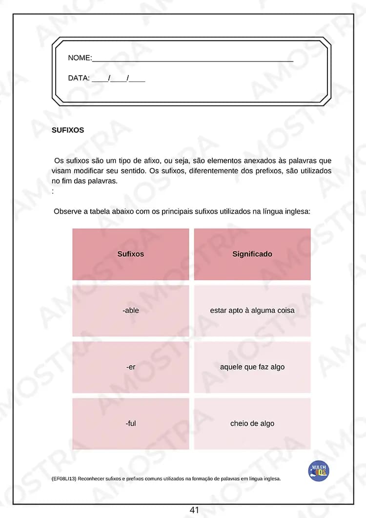 Kit de Atividades para Inglês 6º ao 9º Ano - Miniatura 3