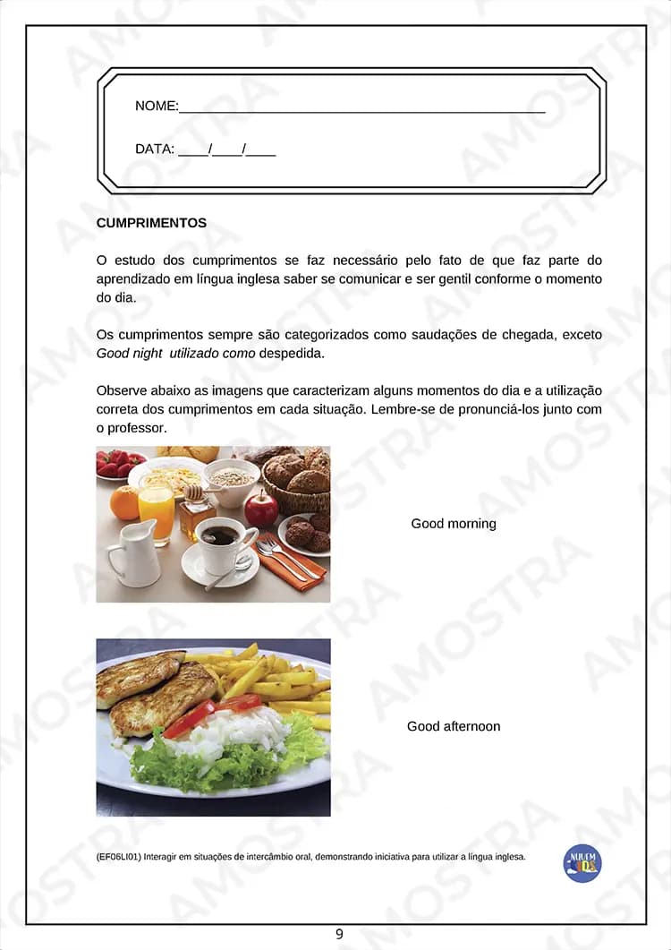 Kit de Atividades para Inglês 6º ao 9º Ano - Miniatura 6