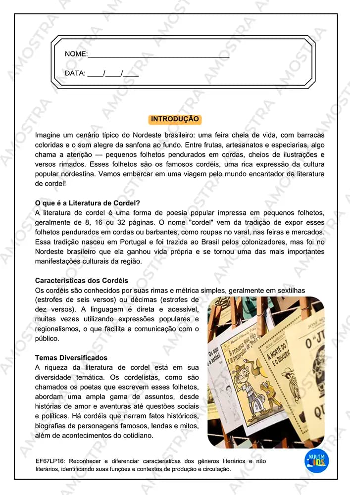 Literatura de Cordel 6º ao 9º Ano - Miniatura 3