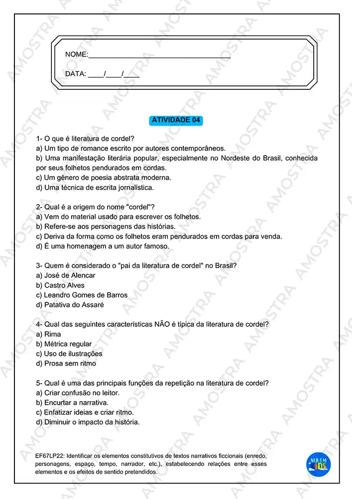 Literatura de Cordel 6º ao 9º Ano - Miniatura 5
