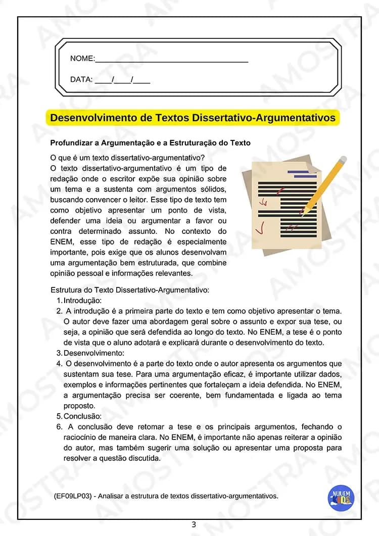 Atividades de Redação 6º ao 9º ano - Miniatura 3