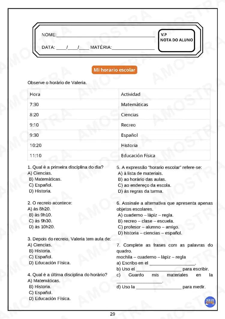Avaliações de Espanhol Ensino Médio - Miniatura 3