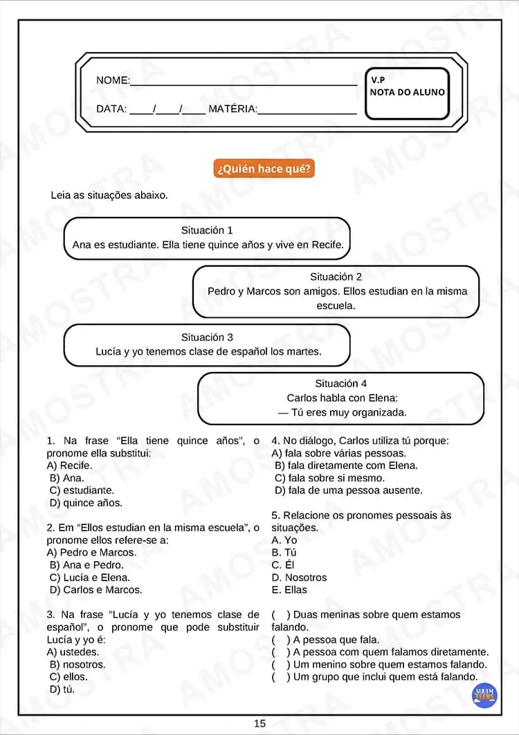 Avaliações de Espanhol Ensino Médio - Miniatura 6