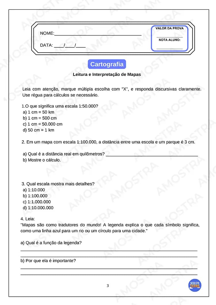 Avaliações de Geografia Ensino Médio - Miniatura 3