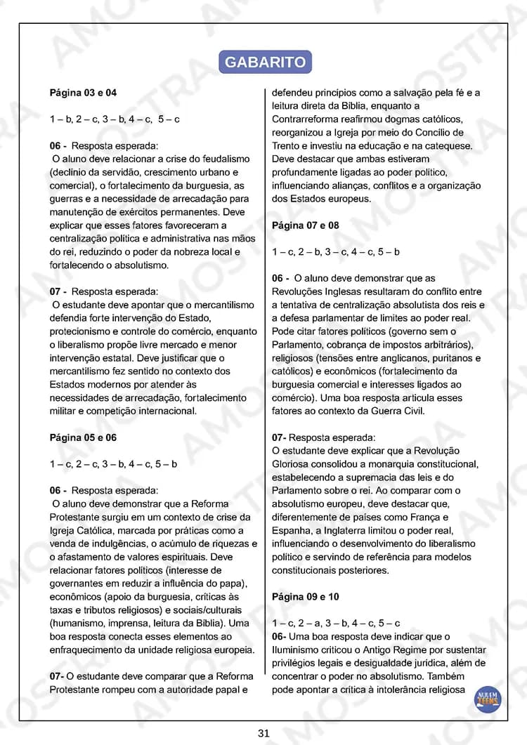 Avaliações de História Ensino Médio - Miniatura 6