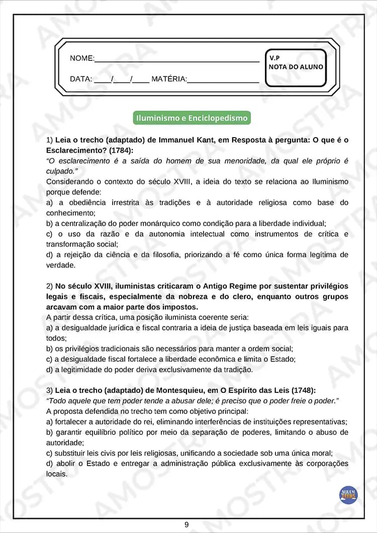 Avaliações de História Ensino Médio - Miniatura 5