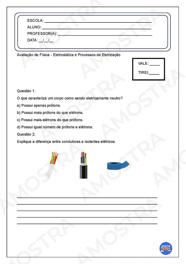 Avaliações de Física Ensino Médio - Miniatura 3