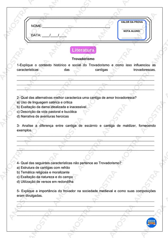 Avaliações de Português Ensino Médio - Miniatura 2