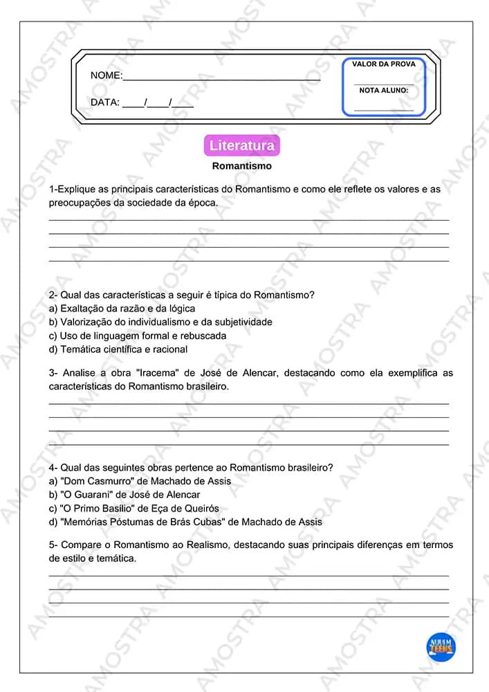Avaliações de Português Ensino Médio - Miniatura 4