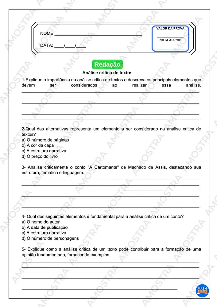 Avaliações de Português Ensino Médio - Miniatura 7