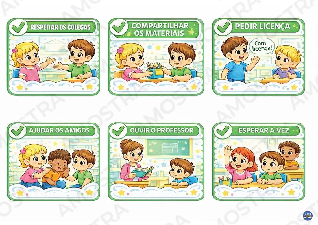 Cards Rotina Escolar Educação Infantil - Miniatura 2