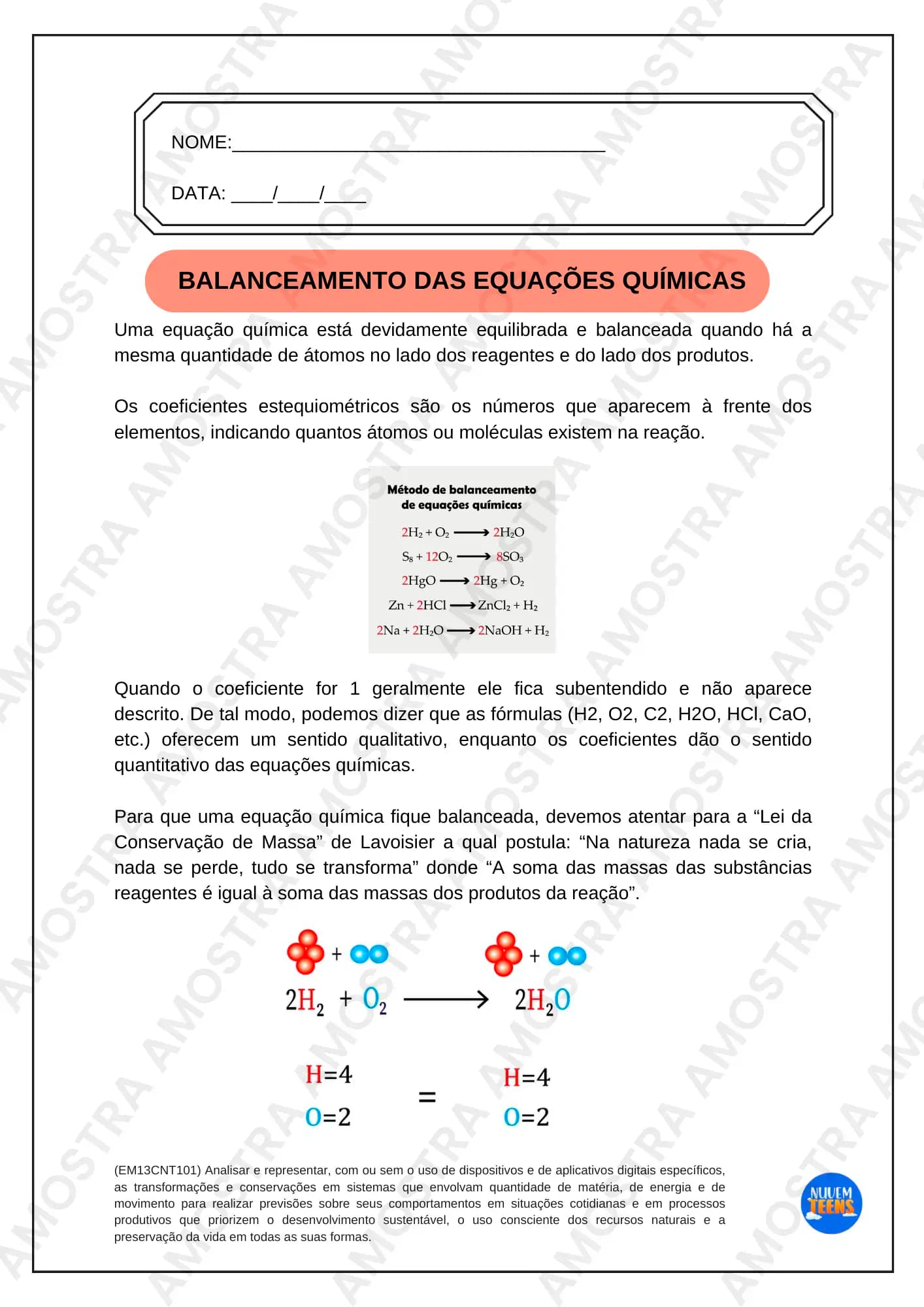 Atividades de Química Ensino Médio - Miniatura 2