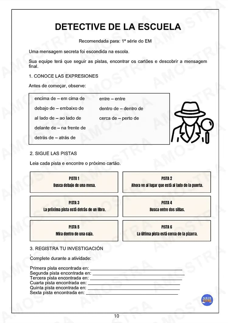 Atividades de Dinâmicas de Espanhol para Ensino Médio - Miniatura 3