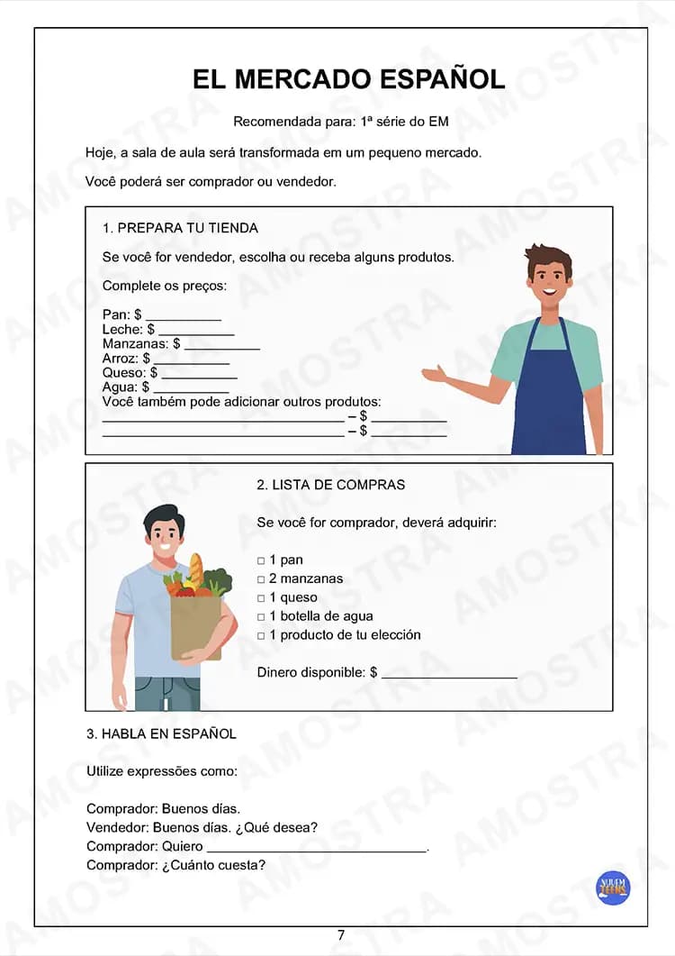 Atividades de Dinâmicas de Espanhol para Ensino Médio - Miniatura 5