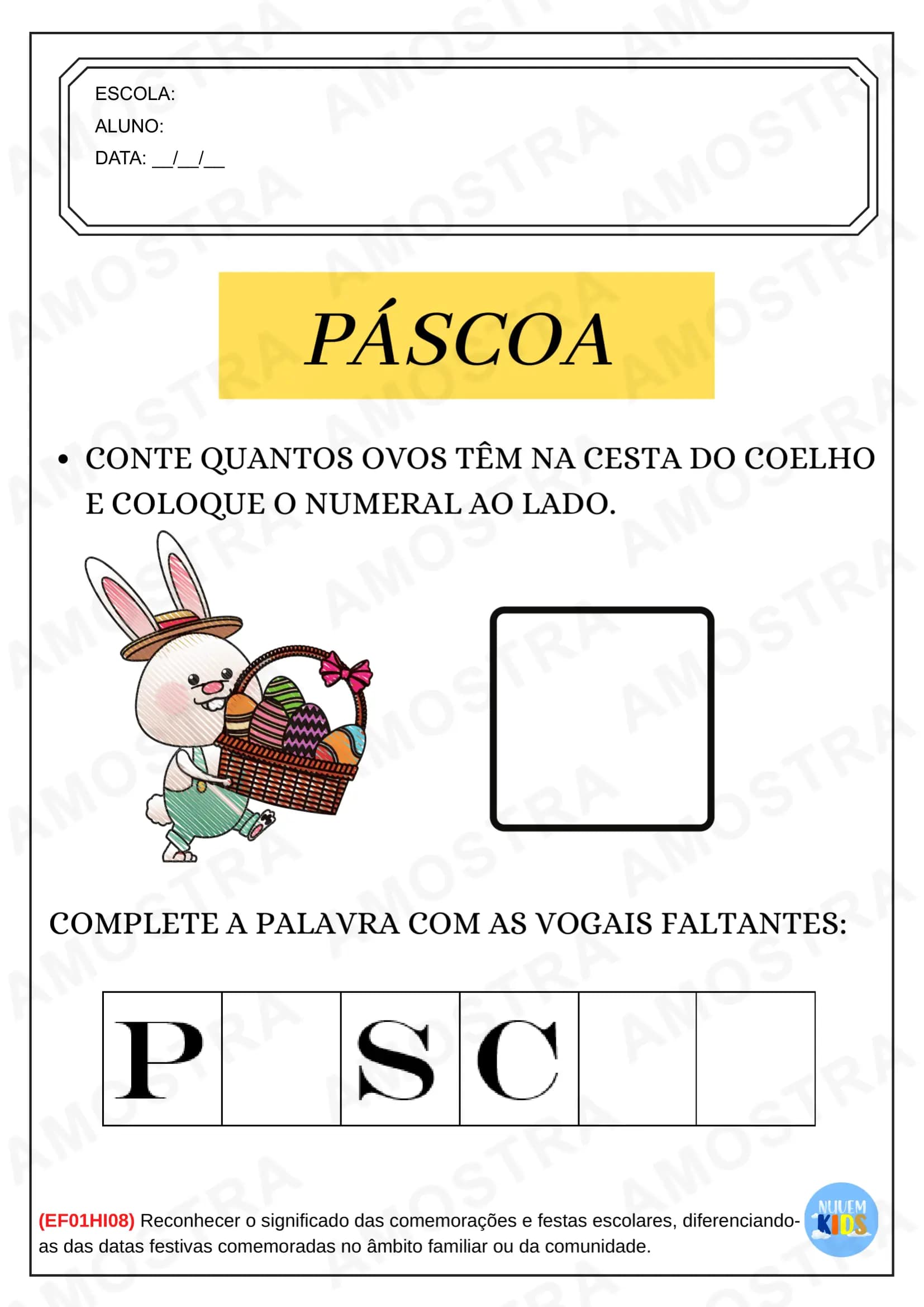 Atividades de Páscoa Séries Iniciais - Miniatura 7