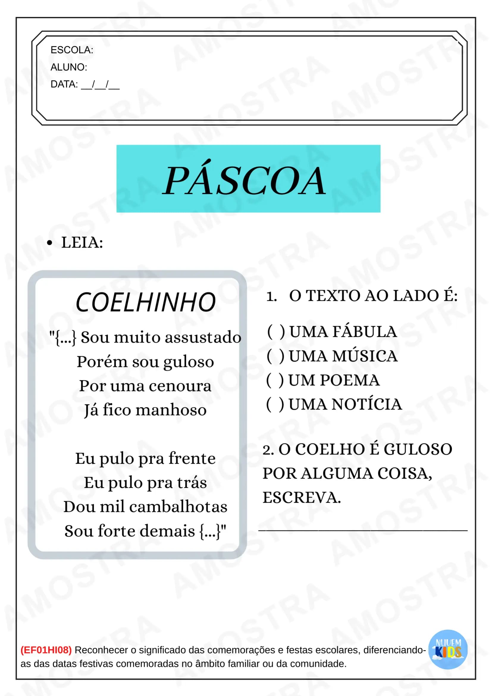 Atividades de Páscoa Séries Iniciais - Miniatura 9