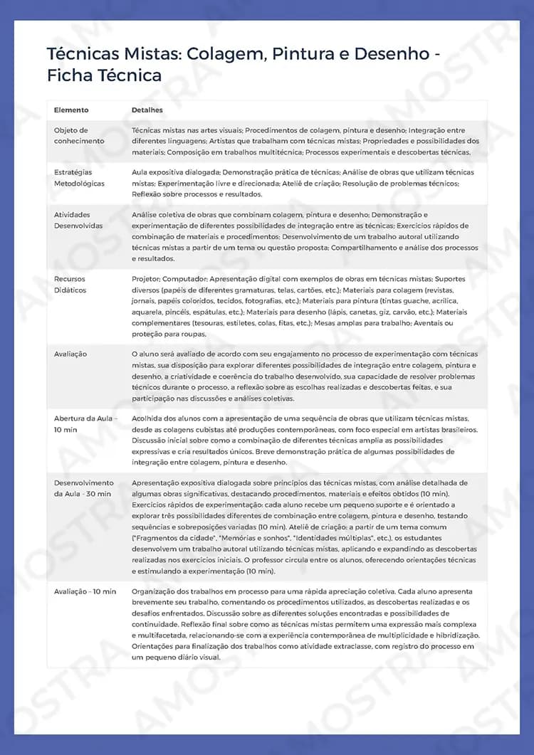 Planejamentos de Aula Arte 1ª a 3ª Série - Miniatura 3