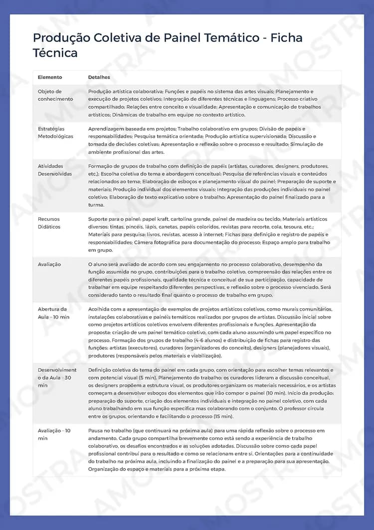 Planejamentos de Aula Arte 6º ao 9º Ano - Miniatura 5